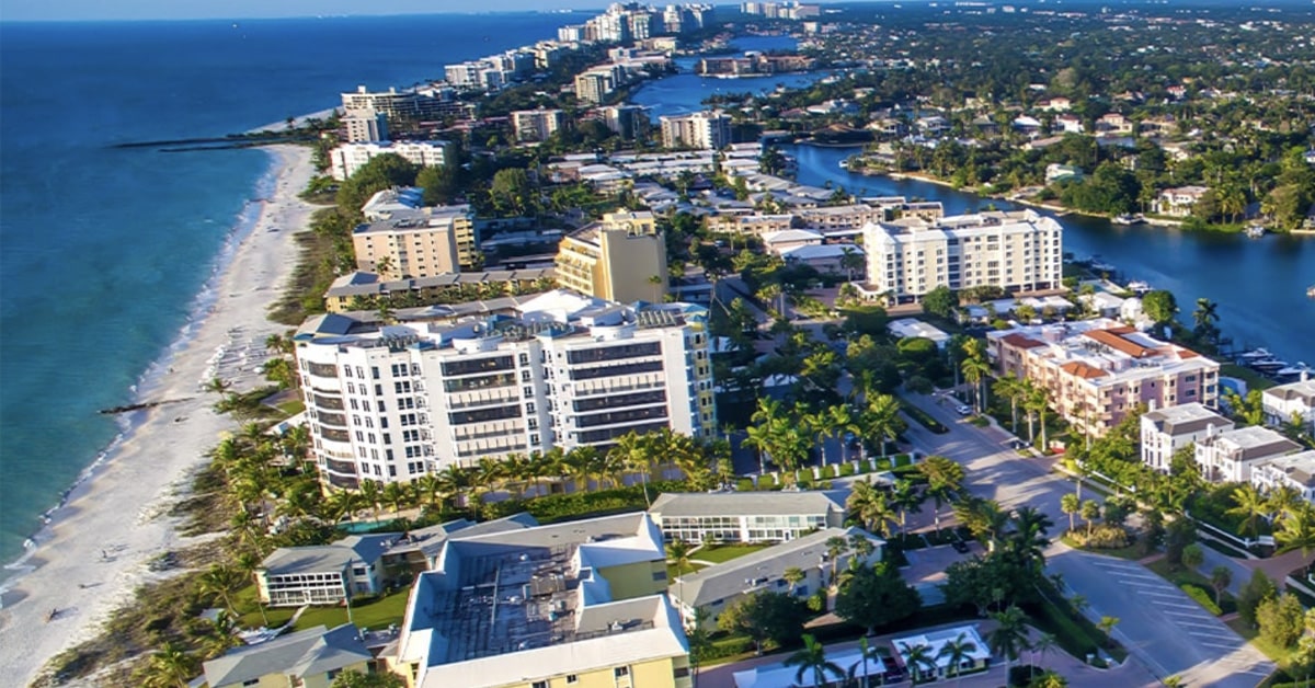 Aerial of napels Florida